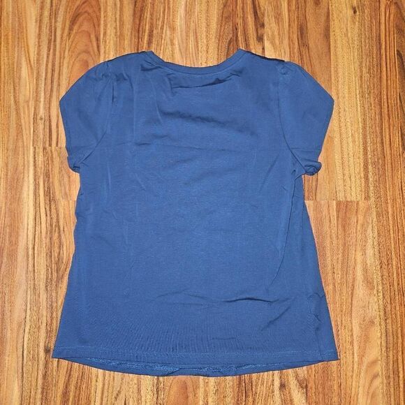 Shein Blue Cap Sleeve Maternity Top Womens Size Medium - Picture 6 of 6